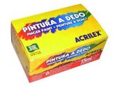 Pintura a Dedo Acrilex 6 Cores 15 ml cada