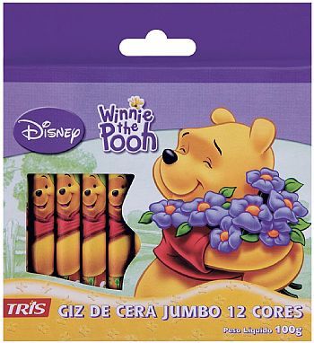 Giz de Cera Tris POOH Jumbo 12 cores