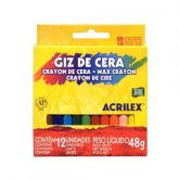 Giz de Cera Acrilex 12 cores